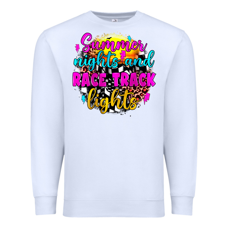 Summer Nights And Race Track Lights Premium Sweatshirt by JahusDesignShop | Teevron