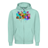 Seafoam pride lesbian gay mom sunflower Zipper Hoodie - AdoDesignShop
