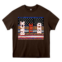 Chocolate Brown America back the red Heavy Core Tee - TumblerDesignByShophia