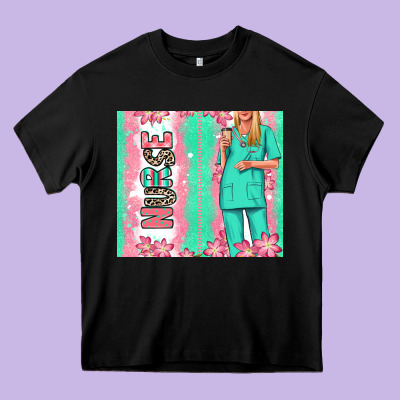 Nurse  Blonde Woman Heavy Core Tee Designed By Ranaportraitstore