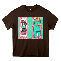 Chocolate Brown nurse  blonde woman Heavy Core Tee - RanaPortraitStore