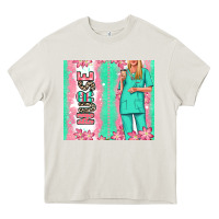 Cream nurse  blonde woman Heavy Core Tee - RanaPortraitStore