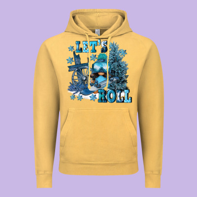 Let's Roll Vintage Hoodie Designed By Fadigitalartstudio