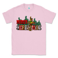 Bubblegum Pink merry christmas  cross Classic Tee - CowGirlArtShop