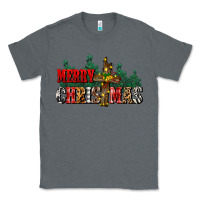 Charcoal Heather merry christmas  cross Classic Tee - CowGirlArtShop