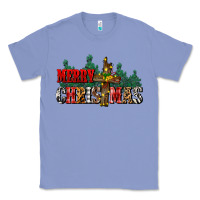 Colony Blue merry christmas  cross Classic Tee - CowGirlArtShop