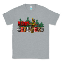 Heather Grey merry christmas  cross Classic Tee - CowGirlArtShop