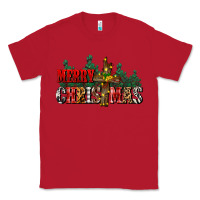 Red merry christmas  cross Classic Tee - CowGirlArtShop