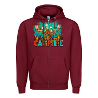 Burgundy life is better by the campfire Zipper Hoodie - AdoDesignShop