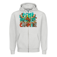 Dove Grey life is better by the campfire Zipper Hoodie - AdoDesignShop