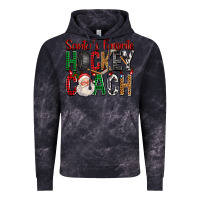 Cloud Black Santa's Favorite Hockey Coach For Christmas Vintage Hoodie - FaDigitalArtStudio