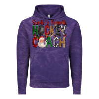 Cloud Purple Santa's Favorite Hockey Coach For Christmas Vintage Hoodie - FaDigitalArtStudio