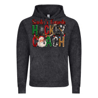 Vintage Black Santa's Favorite Hockey Coach For Christmas Vintage Hoodie - FaDigitalArtStudio