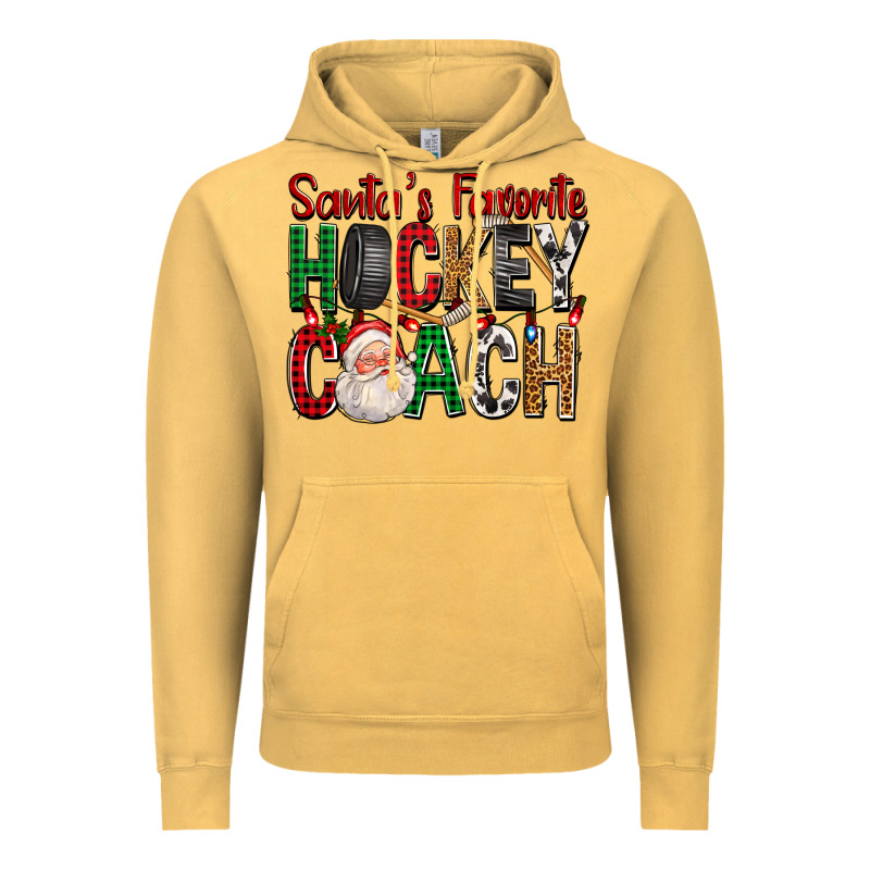 Santa's Favorite Hockey Coach For Christmas Vintage Hoodie by FaDigitalArtStudio | Teevron