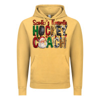 Vintage Mustard Santa's Favorite Hockey Coach For Christmas Vintage Hoodie - FaDigitalArtStudio