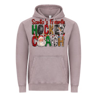 Vintage Zinc Santa's Favorite Hockey Coach For Christmas Vintage Hoodie - FaDigitalArtStudio
