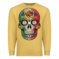 Antique Gold mexican skull Premium Sweatshirt - JahusDesignShop