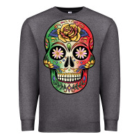 Charcoal Heather mexican skull Premium Sweatshirt - JahusDesignShop