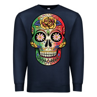 Navy mexican skull Premium Sweatshirt - JahusDesignShop