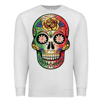 Oatmeal Heather mexican skull Premium Sweatshirt - JahusDesignShop