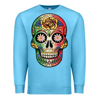 Ocean Blue mexican skull Premium Sweatshirt - JahusDesignShop