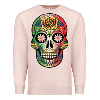 Pale Pink mexican skull Premium Sweatshirt - JahusDesignShop