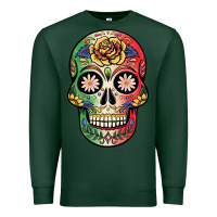 Sports Green mexican skull Premium Sweatshirt - JahusDesignShop