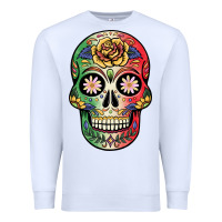 White mexican skull Premium Sweatshirt - JahusDesignShop