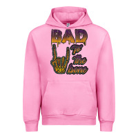Fuchsia Pink bad to the bone Urban Hoodie - JahusDesignShop