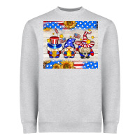 Heather Grey American gnomes Heavyweight Sweatshirt - AdoDesignShop