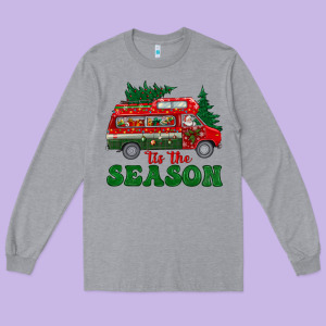 Christmas 'tis The Season Long Sleeve Tee Designed By Bundleandbundleshop