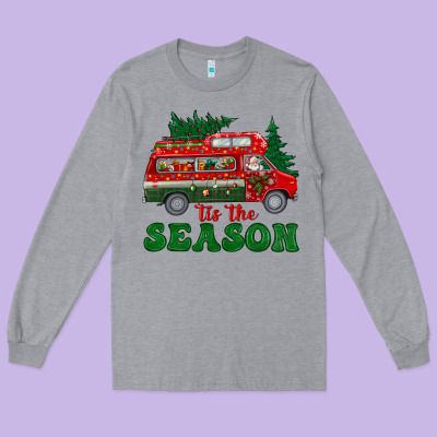 Christmas 'tis The Season Long Sleeve Tee Designed By Bundleandbundleshop
