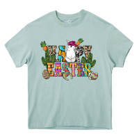 Arona Happy Easter with cowboy Easter Day Heavy Core Tee - HowdyJamesFarm
