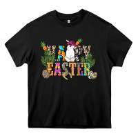 Black Happy Easter with cowboy Easter Day Heavy Core Tee - HowdyJamesFarm