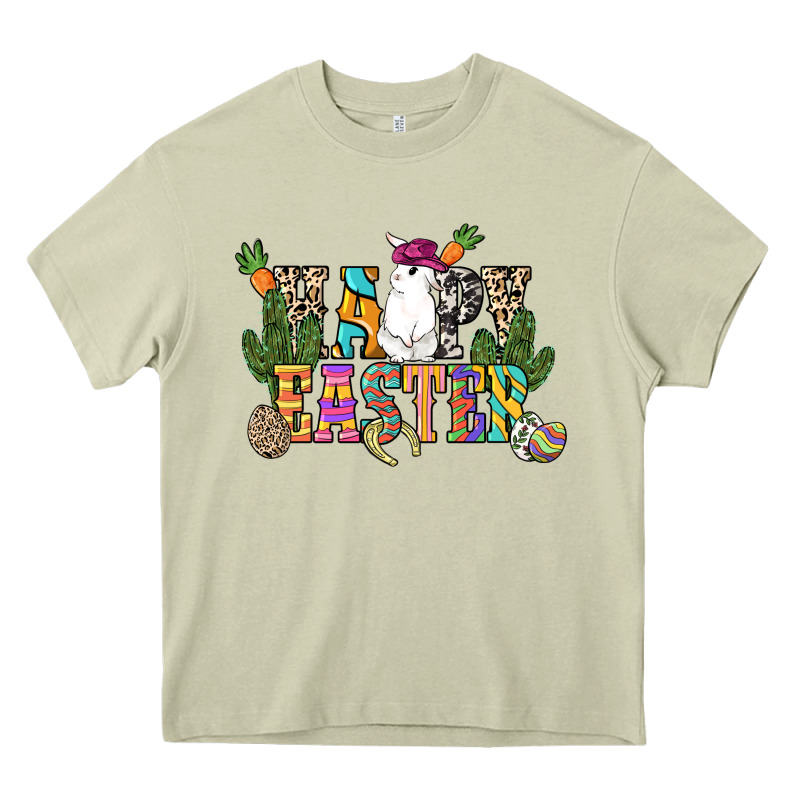 Happy Easter With Cowboy Easter Day Heavy Core Tee by HowdyJamesFarm | Teevron