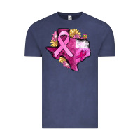 Vintage Denim Texas Cancer Awareness map Vintage Tee - FaDigitalArtStudio