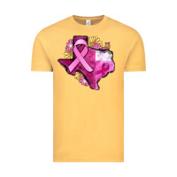 Vintage Mustard Texas Cancer Awareness map Vintage Tee - FaDigitalArtStudio