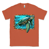 Copper sea turtle with background Classic Tee - Artiststas