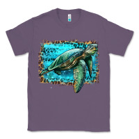 Lavender sea turtle with background Classic Tee - Artiststas