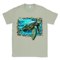 Matcha sea turtle with background Classic Tee - Artiststas