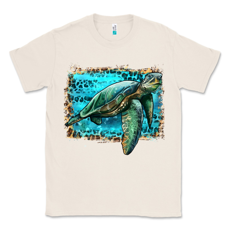 Sea Turtle With Background Classic Tee by Artiststas | Teevron