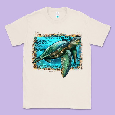 Sea Turtle With Background Classic Tee Designed By Artiststas
