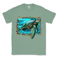Sage sea turtle with background Classic Tee - Artiststas