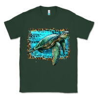 Sports Green sea turtle with background Classic Tee - Artiststas