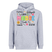 Heather Grey madre spanish mothers day Heavyweight Hoodie - JahusDesignShop