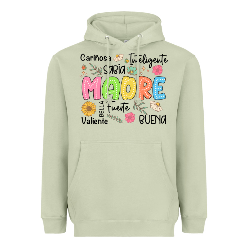 Madre Spanish Mothers Day Heavyweight Hoodie by JahusDesignShop | Teevron