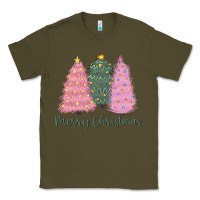 Army Green merry christmas trees Classic Tee - CowGirlArtShop