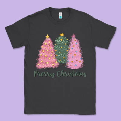 Merry Christmas Trees Classic Tee Designed By Cowgirlartshop