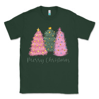 Sports Green merry christmas trees Classic Tee - CowGirlArtShop