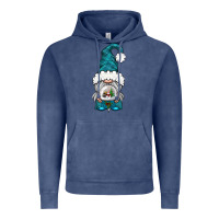 Vintage Denim winter gnome with snow globe Vintage Hoodie - BundleAndBundleShop
